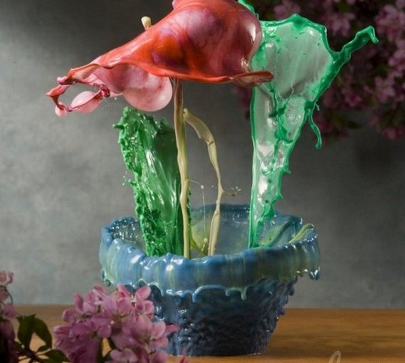 Цветочные горшки из воды и краски от Jack Long